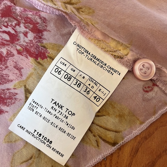 Brand New Max&Co. Floral Pink Silk Blouse US 6 - Picture 9 of 12